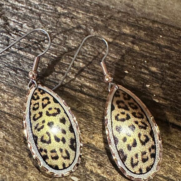 COPPER ARTS INC. Jewelry - Handmade Boho Copper Earrings, Leopard Wire Drop Earrings, Gift Box